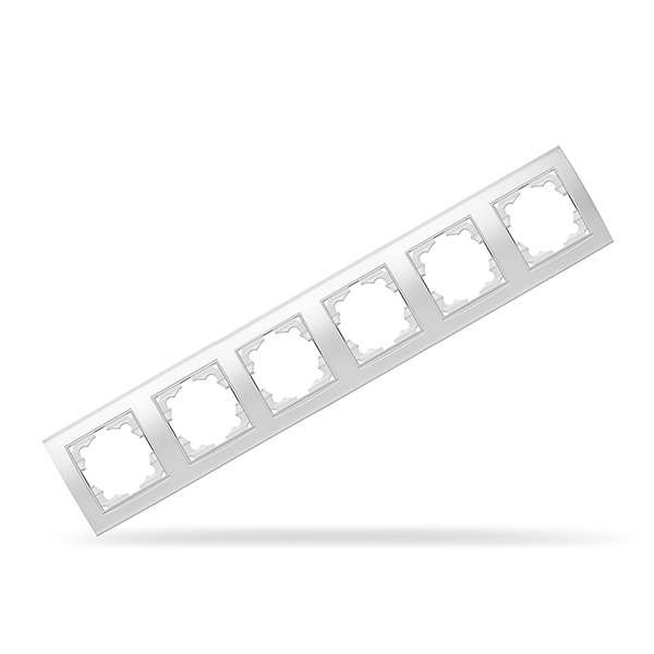  Рамка 6-м Бриллиант горизонт. бел. UNIVersal 1030 