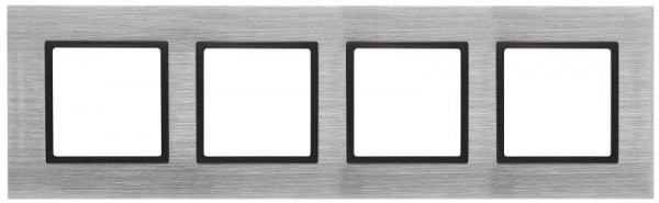  Рамка 4-м 14-5204-41 металл Elegance сталь+антрацит ЭРА Б0034563 