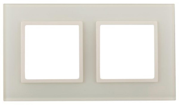  Рамка 2-м 14-5102-02 стекло Elegance сл. кость+сл. кость ЭРА Б0034489 