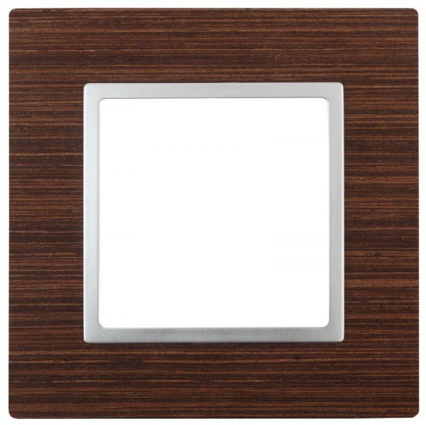  Рамка 1-м 14-5301-10 дерево Elegance венге+алюм ЭРА Б0034569 