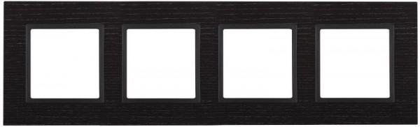  Рамка 4-м 14-5304-05 дерево Elegance черн. дерево+антрацит ЭРА Б0034583 