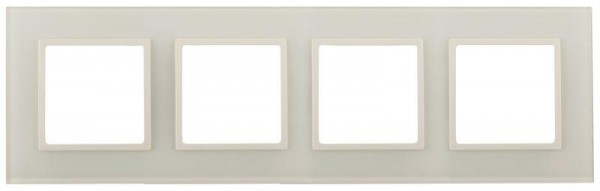  Рамка 4-м 14-5104-02 стекло Elegance сл. кость+сл. кость ЭРА Б0034525 