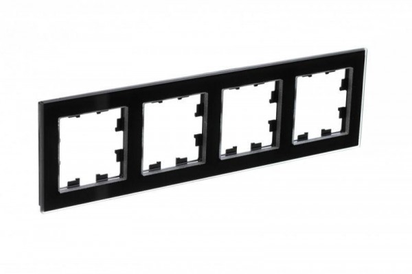  Рамка 4-м AtlasDesign Nature стекло черн. SchE ATN321004 