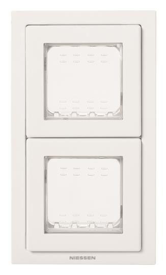  Рамка 2-м 2мод. Zenit монтажная + набор монтаж. IP55 FM бел. ABB 2CLA327200N1101 
