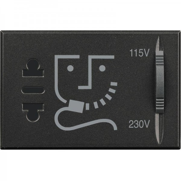  Розетка 3-м Axolute 230В 50/60Гц выход 115/230В 20ВА алюм. Leg BTC HS4177 