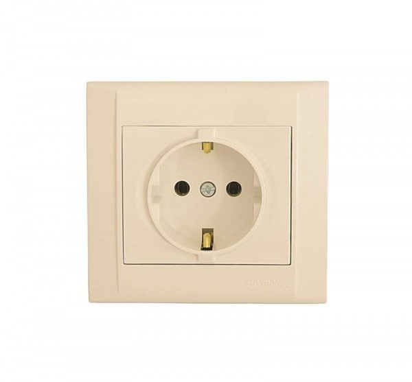  Розетка СП Defne 16А IP20 с зазем.крем Makel 42010028 