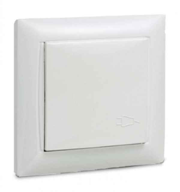  Розетка 1-м VALENZO защ. крышка с заземл. 6114 бел. ASD / IN HOME 4690612006376 