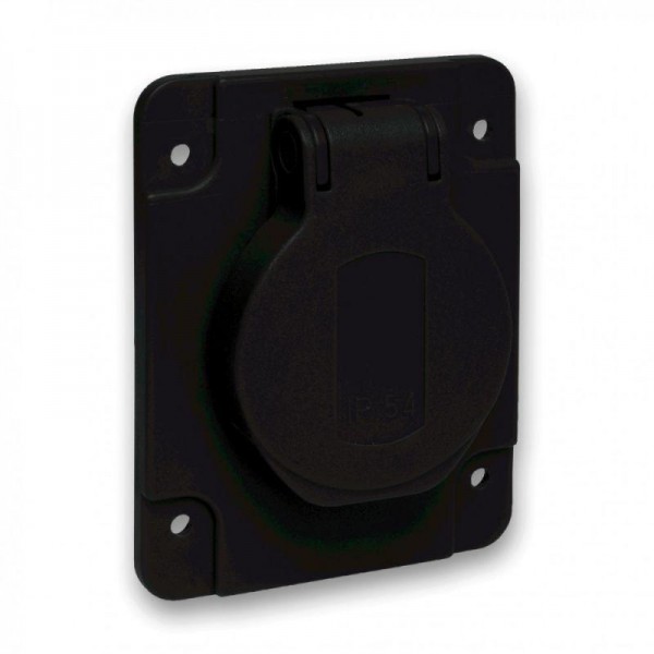 Розетка силовая 10/16А 65х85мм винты сзади IP54 черн. SchE PKS61N 
