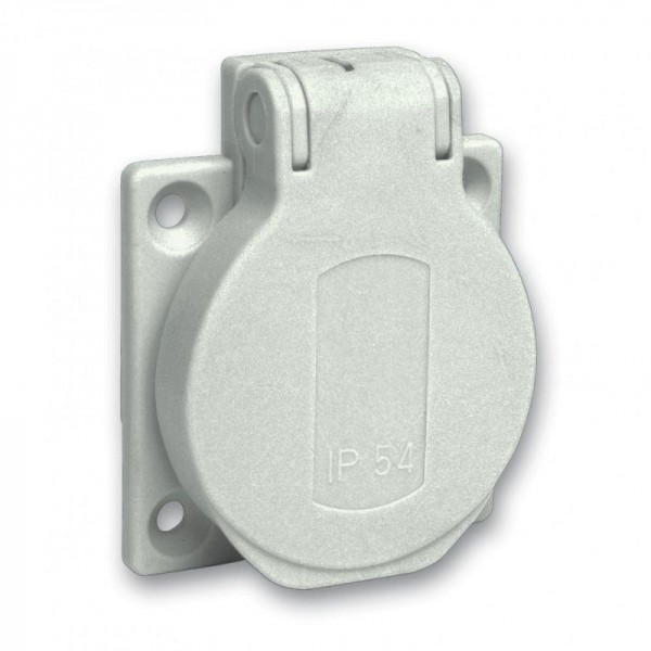  Розетка силовая 10/16А 50х50мм винты сзади IP54 сер. SchE PKS51G 