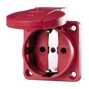  Розетка Schuko 16А 2P+E безвинт. клеммы IP54 красн. Mennekes 11013 