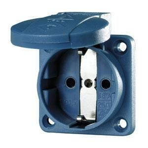  Розетка Schuko 16А 2P+E винт. клеммы IP54 син. Mennekes 11031 