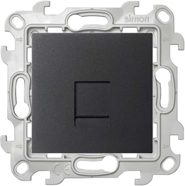  Механизм розетки телефонной RJ11 Simon24 графит 2410480-038 