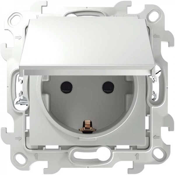 Механизм розетки 2К+З IP44 Push&Go Simon24 бел. 2420448-030 