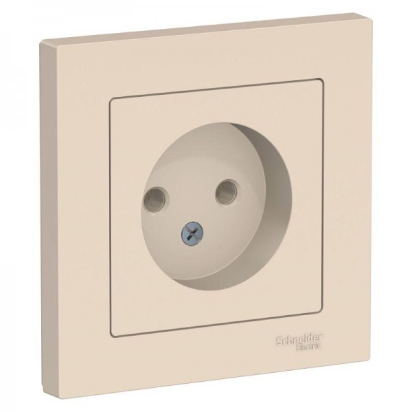  Розетка AtlasDesign 16А без заземл. в сборе беж. SchE ATN000240 