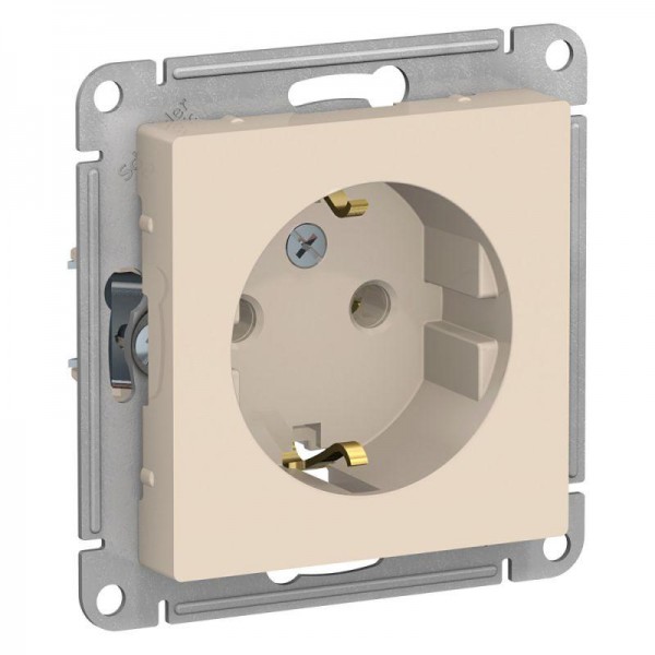  Механизм розетки 1-м СП AtlasDesign 16А с заземл. беж. SchE ATN000243 
