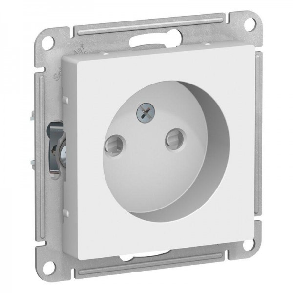  Механизм розетки 1-м СП AtlasDesign 16А без заземл. защ. шторки бел. SchE ATN000149 