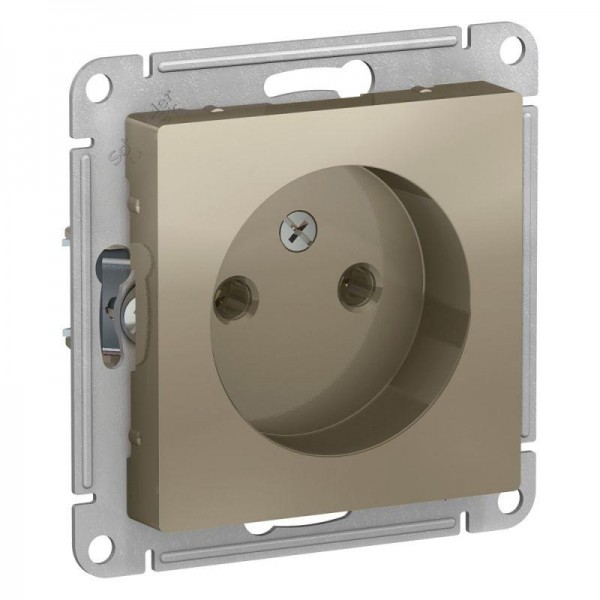  Механизм розетки 1-м СП AtlasDesign 16А без заземл. шампань SchE ATN000541 