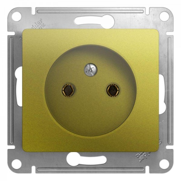  Механизм розетки 1-м СП Glossa 16А IP20 без заземл. фисташк. SchE GSL001041 