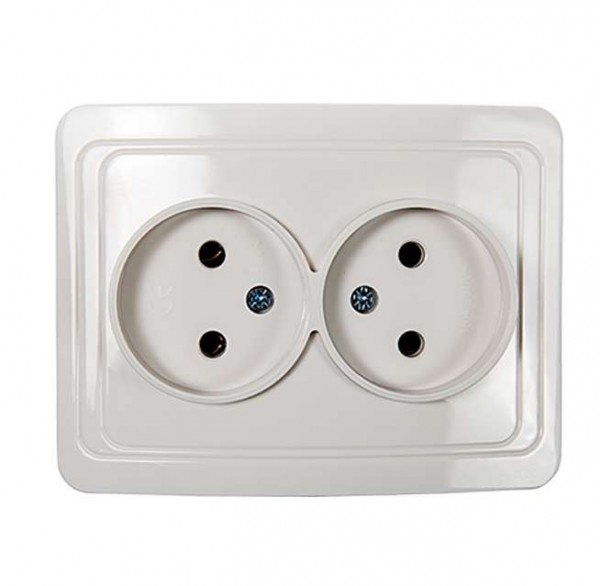  Розетка 2-м CLASSICO 2102 бел. ASD / IN HOME 4680005959914 