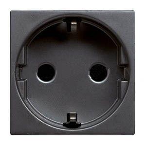  Механизм розетки Zenit 16А 250В защ. шторки с заземл. антрацит ABB 2CLA228800N1801 