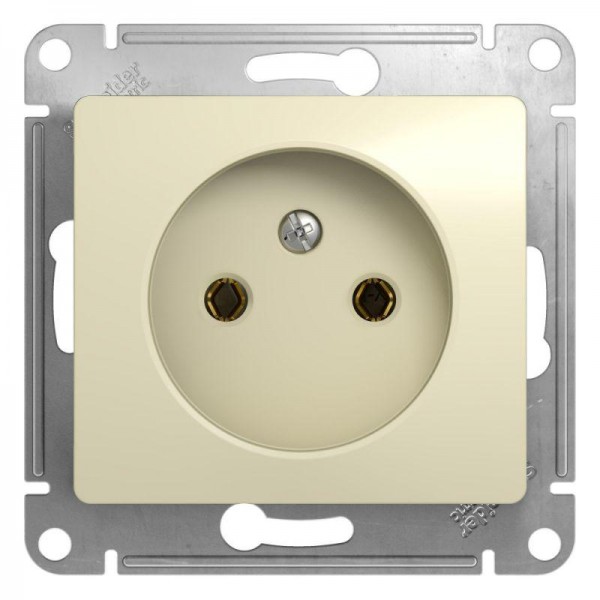  Механизм розетки 1-м СП Glossa 16А IP20 без заземл. беж. SchE GSL000241 
