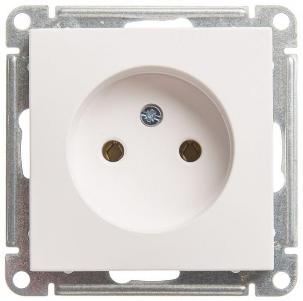  Механизм розетки 1-м СП W59 16А IP20 без заземл. без защ. шторок бел. SchE RS16-153-1-86 