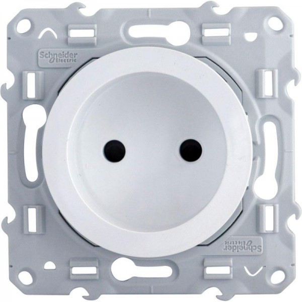  Механизм розетки 1-м СП Odace защ. шторки бел. SchE S52R033 