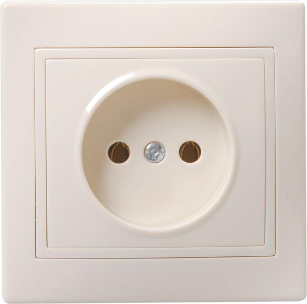  Розетка 1-м СП Кварта 10А IP20 без заземл. крем. ИЭК ERK13-K33-10-DM 
