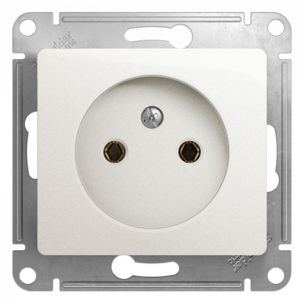  Механизм розетки 1-м СП Glossa 16А IP20 без заземл. перламутр SchE GSL000641 