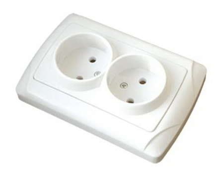  Розетка 2-м СП Маргарита 16А IP20 бел. Universal М0102 