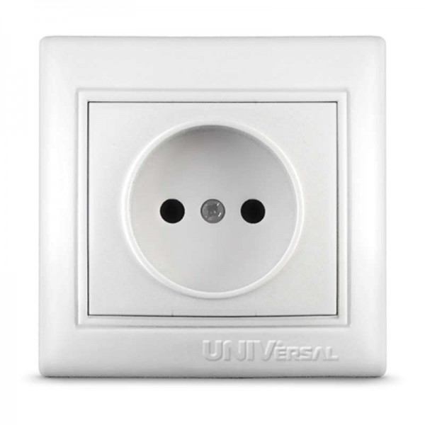  Розетка 1-м СП Севиль 16А IP20 бел. Universal С0022 