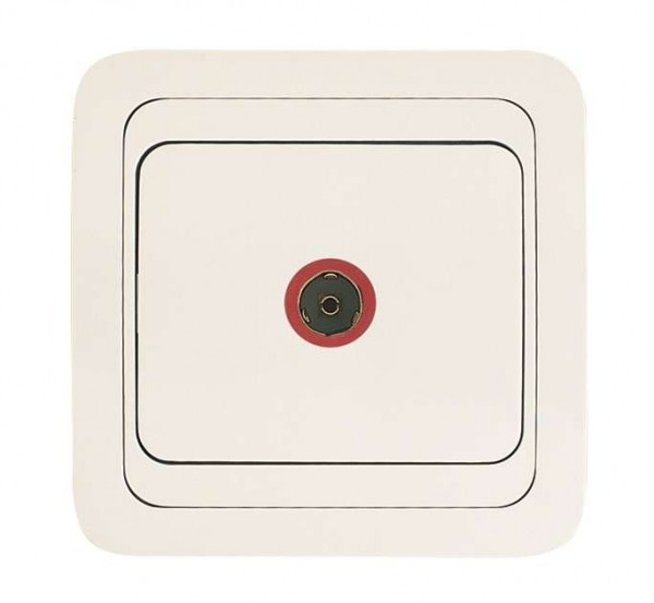  Розетка TV 1-м СП Mimoza 16А IP20 бел./бел. Makel 12007 