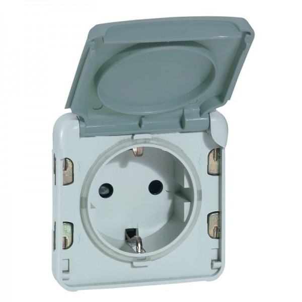  Механизм розетки 1-м СП Plexo с защ. крышкой с заземл. IP55 сер. Leg 069570 