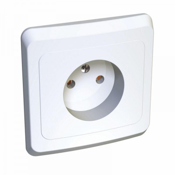  Розетка 1-м СП Этюд 16А IP20 без заземл. бел. SchE PC16-001B 