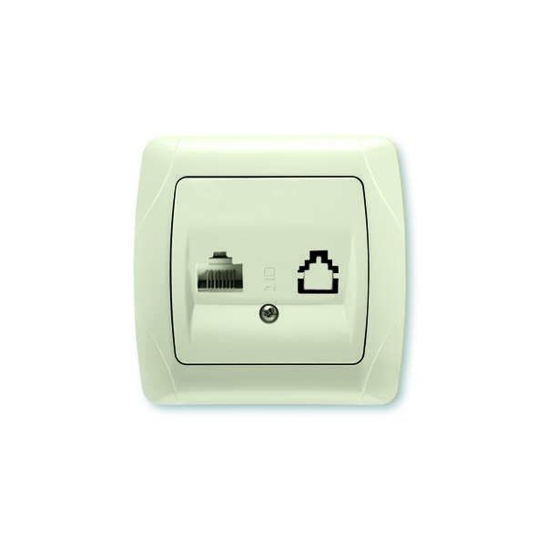  Розетка компьютерная 1-м СП Carmen крем. CAT 5 Vi-ko 90562032 