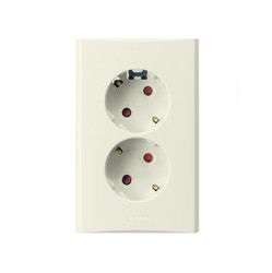  Механизм розетки 2-м СП 70W/Selix/Zunis 20А IP20 45град. крем. Anam Legrand 6751 27/N 