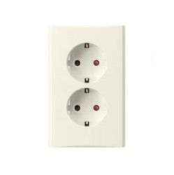  Механизм розетки 2-м 70W/Selix/Zunis с заземл. крем. Anam Legrand 6751 21/N 