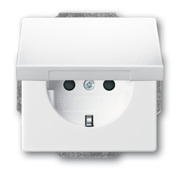  Розетка SCHUKO 16А 250В с защ. шторками с крышкой future альп. бел. ABB 2CKA002018A1520 
