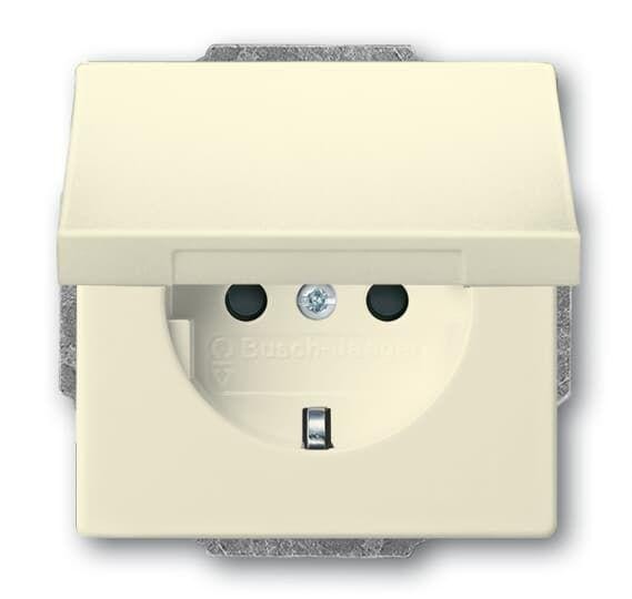  Розетка SCHUKO 16А 250В с защ. шторками с крышкой без лапок future сл. кость ABB 2CKA002018A1527 