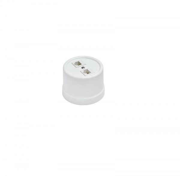  Розетка 2-м комп. RJ45 CAT.5е ОП ЛИЗЕТТА ABS-пластик бел. BIRONI B1-302-21 