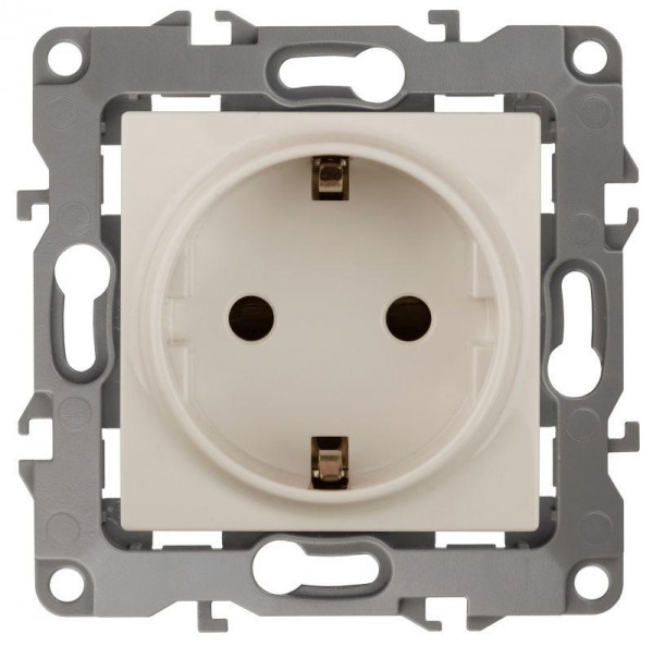  Розетка 12-2111-02 2P+E Schuko 16АХ-250В винт сл. кость ЭРА Б0029237 