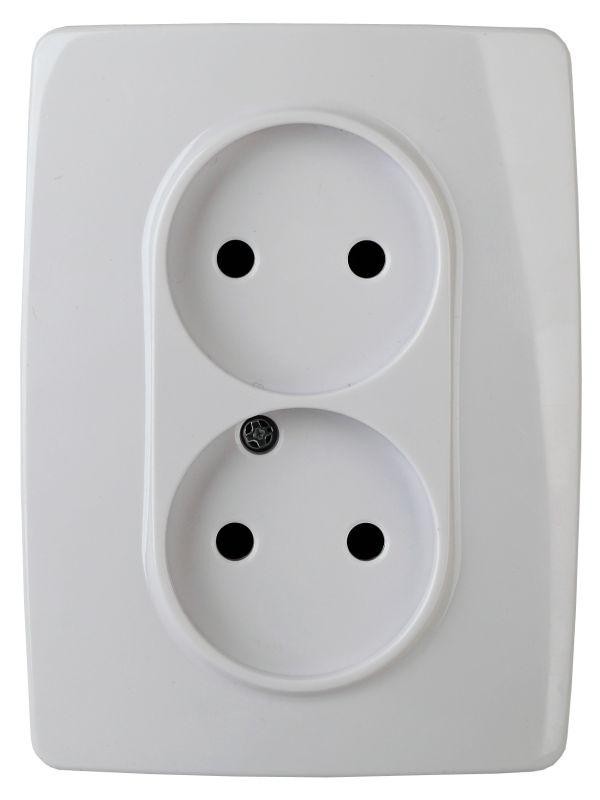  Розетка 12-2107-01 2х2P 16АХ-250В бел. ЭРА Б0031238 