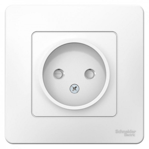 Розетка 1-м СП BLANCA 16А 250В защ. шторки без заземл. бел. SchE BLNRS000111 