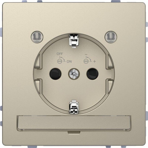 Розетка Merten D-Life 16А с LED мод. с заземл. SD сахара SchE MTN2304-6033 