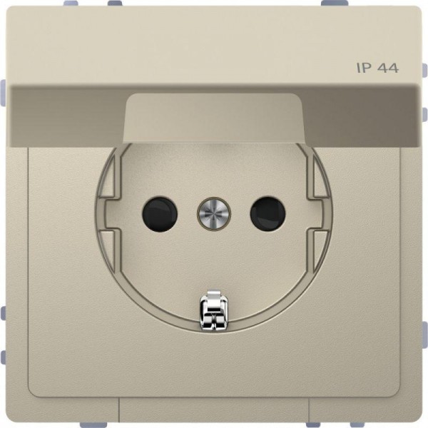  Розетка Merten D-Life 16А с защ. крышкой с заземл. IP44 SD сахара SchE MTN2314-6033 