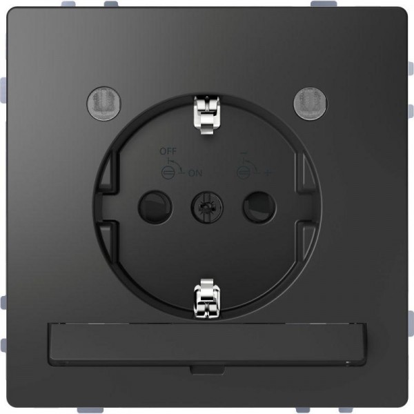 Розетка Merten D-Life 16А с LED мод. с заземл. SD антрацит SchE MTN2304-6034 