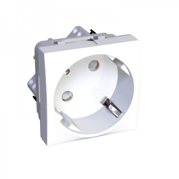  Розетка Altira 45 2P+E защ. шторки антибак. бел. SchE ALB47282 