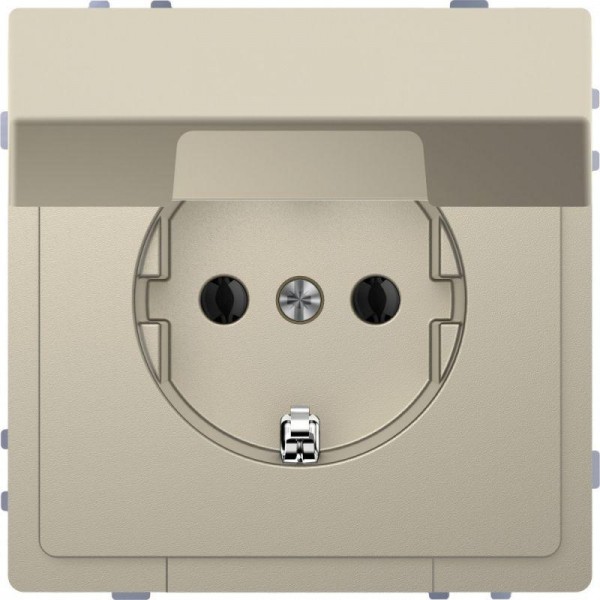  Розетка Merten D-Life 16А с защ. крышкой с заземл. IP20 SD сахара SchE MTN2310-6033 