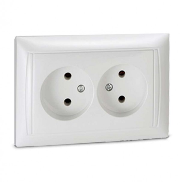  Розетка 2-м VALENZO 6102 бел. ASD / IN HOME 4690612006383 