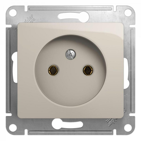  Механизм розетки 1-м СП Glossa 16А IP20 без заземл. молоч. SchE GSL000941 